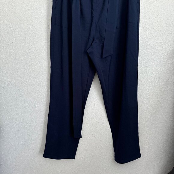 Grace KarinNavy Paperbag Waist Wide-Leg Pants  Size XL Polyester & Spandex Bl - Picture 7 of 11